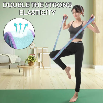 fleurissaint Yoga Stretching Strap – Elastic Resistance Band for Flexibility, Dance, Pilates & Home Fitness – Durable Pull Strap for Physical Therapy & Workout Support