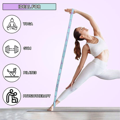 fleurissaint Yoga Stretching Strap – Elastic Resistance Band for Flexibility, Dance, Pilates & Home Fitness – Durable Pull Strap for Physical Therapy & Workout Support